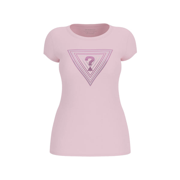 GUESS T-shirt T-shirt Donna stampa logo con strass Rosa - Francavilla Moda