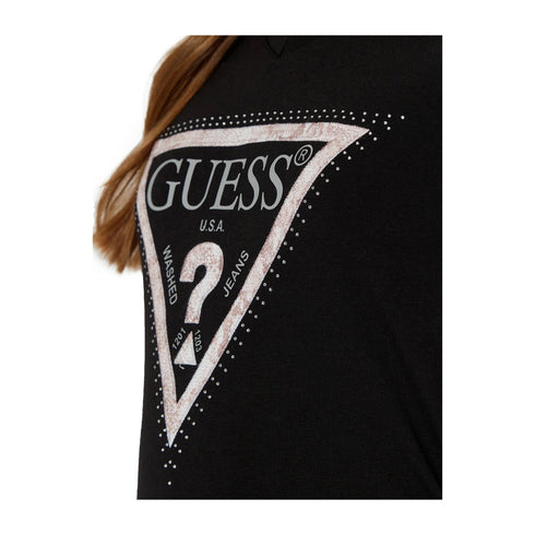 Guess T-shirt T-shirt Donna Triangle scollo a V XS P25 - GUESSW5RI21J1314 - JBLK - XS - Francavilla Moda