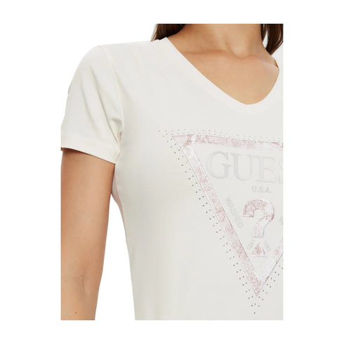 Guess T-shirt T-shirt Donna Triangle scollo a V XS - Francavilla Moda
