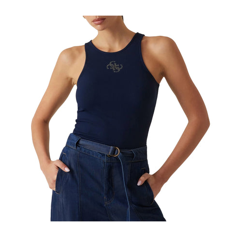 Guess Top Top Donna con logo 4G Blu P25 - GUESSW5GP57KCV52 - G7P1 - XS - Francavilla Moda