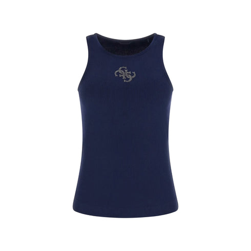 Guess Top Top Donna con logo 4G Blu P25 - GUESSW5GP57KCV52 - G7P1 - XS - Francavilla Moda