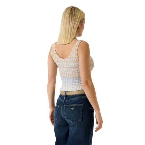 Guess Top Top donna in maglia viscosa con scollo a U XS - Francavilla Moda