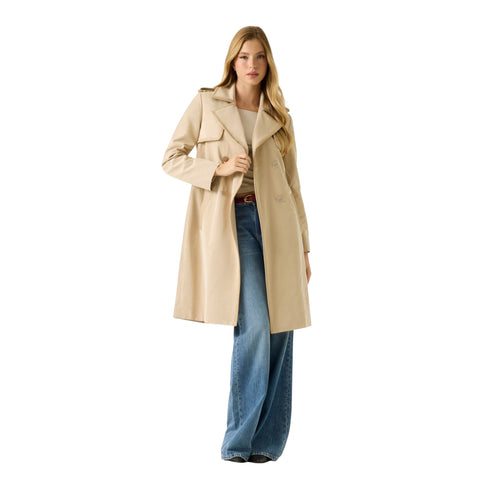 Guess Trench Trench donna doppio petto con cinta XS - Francavilla Moda