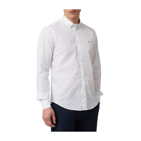 Harmont & Blaine Camicia casual Camicia Uomo Bassotto Multilogo M P25 - HARMONT & BLAINECRN001S06912 - 647 - M - Francavilla Moda