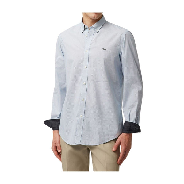 Harmont & Blaine Camicia casual Camicia Uomo con fantasia micro Bianco celeste A23 - HARMONT & BLAINECRK011012578 - 832 - M - Francavilla Moda