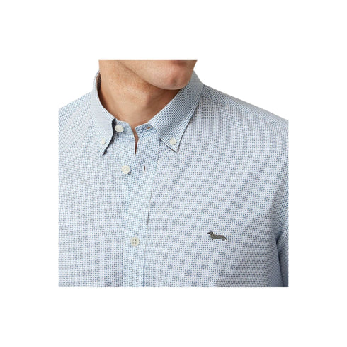 Harmont & Blaine Camicia casual Camicia Uomo con fantasia micro Bianco celeste A23 - HARMONT & BLAINECRK011012578 - 832 - M - Francavilla Moda