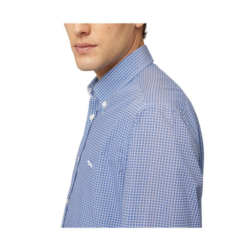 Harmont & Blaine Camicia elegante Camicia Uomo con microdisegno bicolore Blu celeste P24-HARMONT & BLAINECRL026012816-854-M - Francavilla Moda