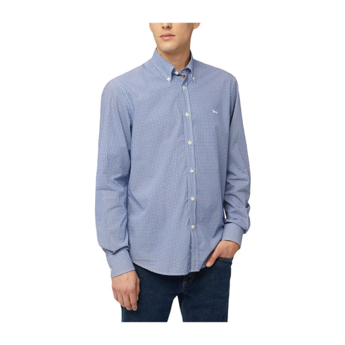 Harmont & Blaine Camicia elegante Camicia Uomo con microdisegno bicolore Blu celeste P24-HARMONT & BLAINECRL026012816-854-M - Francavilla Moda