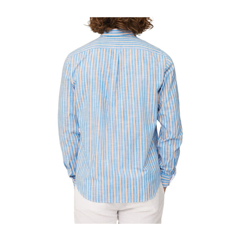 HARMONT & BLAINE Camicia casual Camicia Uomo con motivo a righe Turchese arancio P24-HARMONT & BLAINECRL011012827-849-M - Francavilla Moda