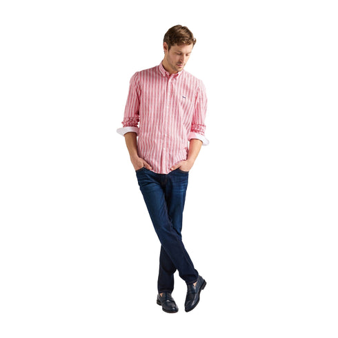 Harmont & Blaine Camicia ml Camicia Uomo in cotone con stampa a righe M P26-HARMONT & BLAINECRQ026013701-848-M - Francavilla Moda