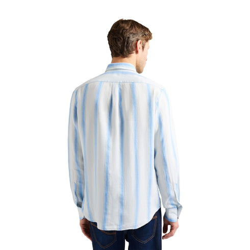 Harmont & Blaine Camicia mm Camicia Uomo in lino con righe larghe M P26-HARMONT & BLAINECRQ011013699-809-M - Francavilla Moda