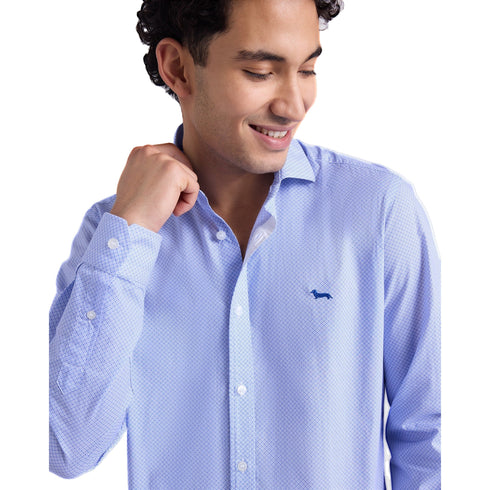 Harmont & Blaine Camicia ml Camicia Uomo Narrow con stampa micro M P26-HARMONT & BLAINECNQ026013351-837-M - Francavilla Moda
