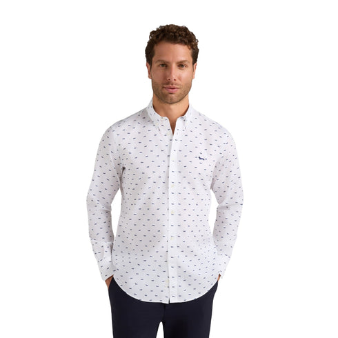 Harmont & Blaine Camicia casual Camicia Uomo stampa bassotti M A26-HARMONT & BLAINECRR001S08799B-802-M - Francavilla Moda