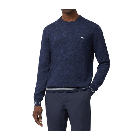 HARMONT & BLAINE Pullover Maglia Uomo in misto lino Blu - Francavilla Moda