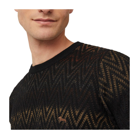 HARMONT & BLAINE Pullover Maglia Uomo motivo spinato Nero multi A24 - HARMONT & BLAINEHRM694030277 - 713 - M - Francavilla Moda