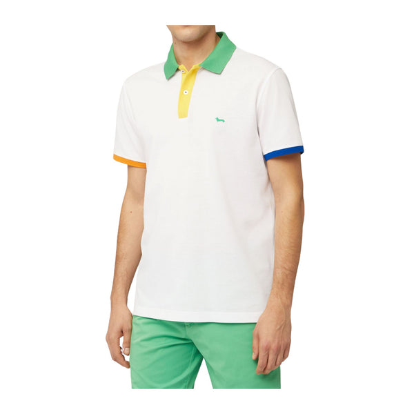 Harmont & Blaine Polo Polo Uomo bordi colorati Bianco giallo - Francavilla Moda