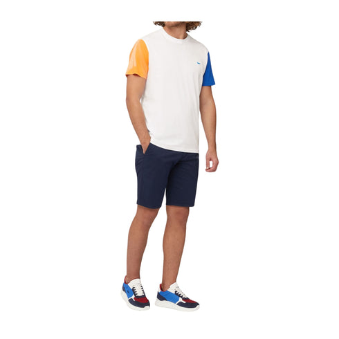 HARMONT & BLAINE T-shirt T-shirt Uomo Color Block Bianco arancio - Francavilla Moda