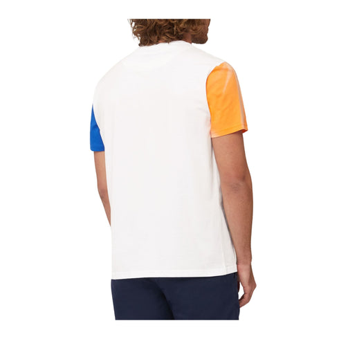 HARMONT & BLAINE T-shirt T-shirt Uomo Color Block Bianco arancio - Francavilla Moda