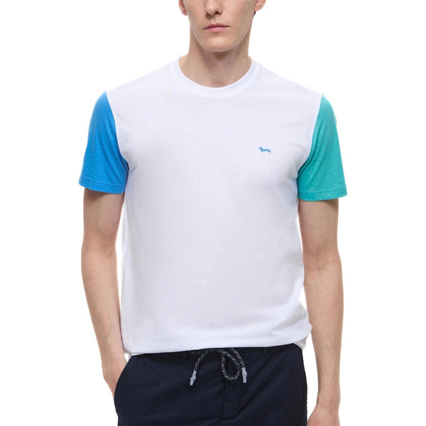 Harmont & Blaine T-shirt T-shirt Uomo Color Block Bianco azzurro - Francavilla Moda