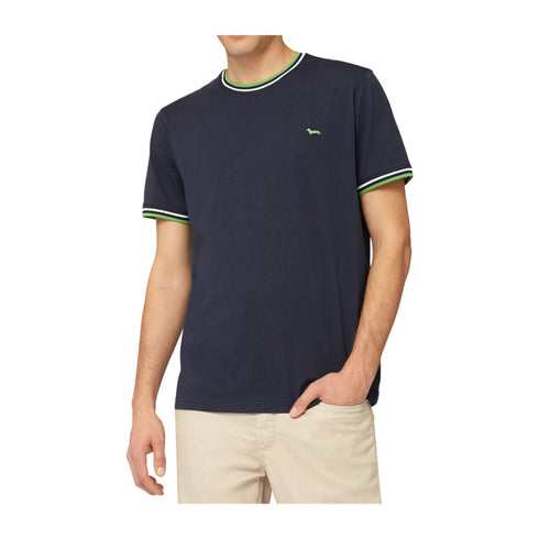 HARMONT & BLAINE T-shirt T-shirt Uomo con bordi rigati Blu verde P24-HARMONT & BLAINEIRL188021223-801-M - Francavilla Moda