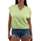 I AM Gilet Gilet Donna in maglia con scollo a V XS/S P26-I AM26236-GIALLO-XS/S - Francavilla Moda