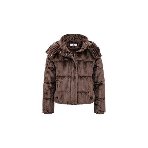 I AM Giacca imbottita Giubbino Donna corto in velluto XS A26-I AMSLI6GB026273D-MORO-XS - Francavilla Moda