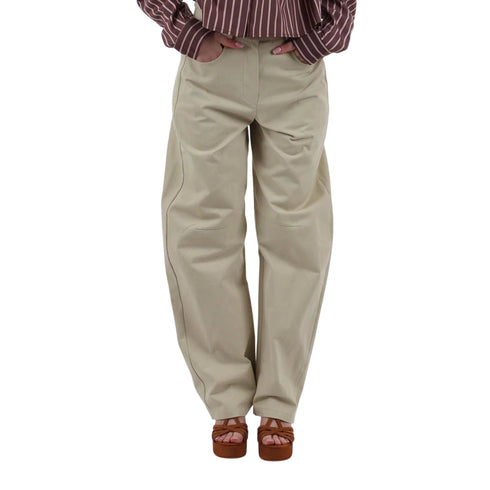 I AM Pantalone Pantalone Donna barrel in cotone XS - Francavilla Moda
