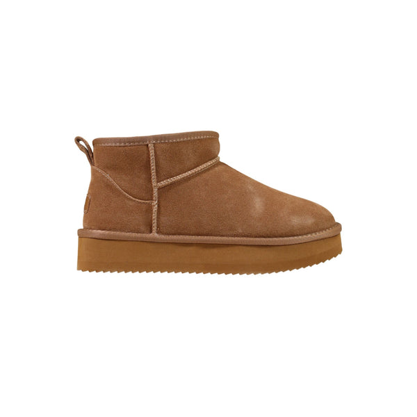 I AM Stivaletto Stivaletto Donna platform in camoscio 36 A26-I AMJ42194-K9MT-CAMEL -36 - Francavilla Moda