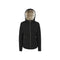Parka Donna in softshell, con chiusura frontale full zip e cappuccio