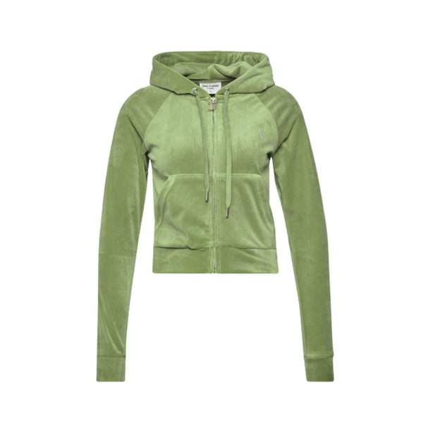 Juicy Couture Felpa con zip Felpa Donna con logo sul retro Verde - Francavilla Moda
