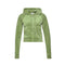 Juicy Couture Felpa con zip Felpa Donna con logo sul retro Verde - Francavilla Moda