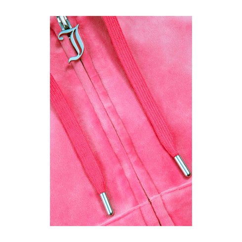 Juicy Couture Felpa con zip Felpa Donna in velluto con logo strass XS A24 - JUICY COUTUREVIJH70194WPF - JB3 - XS - Francavilla Moda