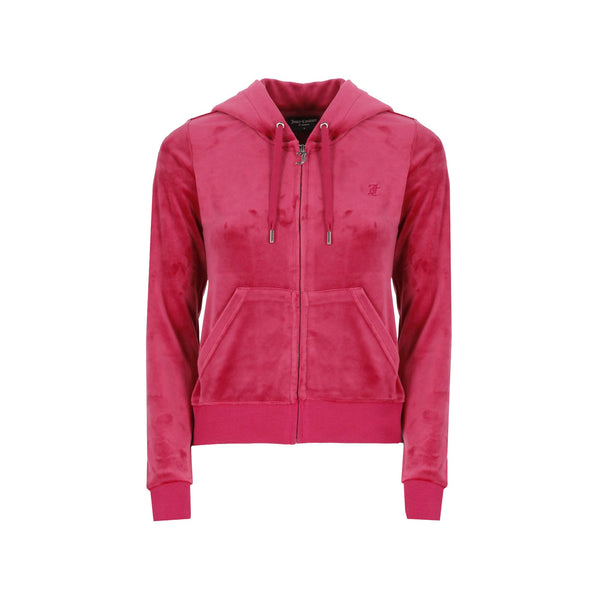 Juicy Couture Felpa con zip Felpa Donna in velluto micrologo XS A24 - JUICY COUTUREVEJB70001WPF - S49 - XS - Francavilla Moda