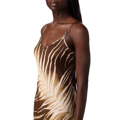 Just Cavalli Abito Abito lungo Donna con fantasia tiger 40 - Francavilla Moda