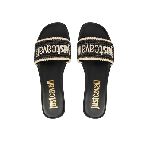 Just Cavalli Ciabatta Ciabatta Donna con fascia in rafia 36 P26-JUST CAVALLI80RA3S80\ZSE60-899-36 - Francavilla Moda