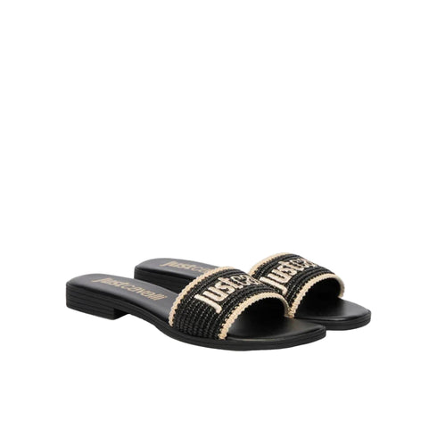 Just Cavalli Ciabatta Ciabatta Donna con fascia in rafia 36 P26-JUST CAVALLI80RA3S80\ZSE60-899-36 - Francavilla Moda