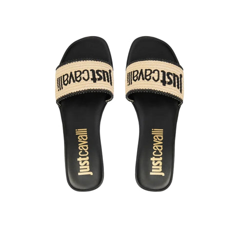 Just Cavalli Ciabatta Ciabatta Donna con fascia in rafia 36 P26-JUST CAVALLI80RA3S80\ZSE60-899-36 - Francavilla Moda