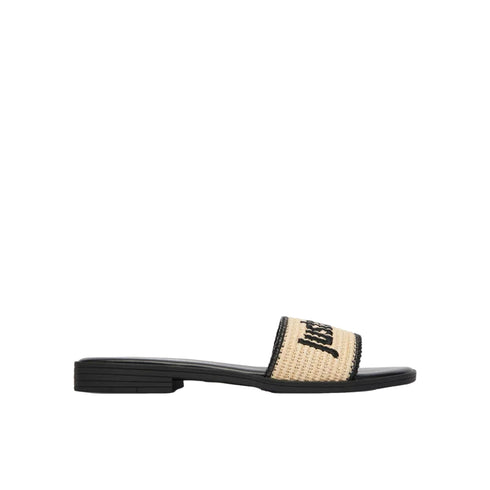 Just Cavalli Ciabatta Ciabatta Donna con fascia in rafia 36 - Francavilla Moda