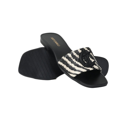 Just Cavalli Ciabatta Ciabattina Donna Elisia in rafia 36 P25 - JUST CAVALLI78RA3S91ZSC05 - QC0 - 36 - Francavilla Moda