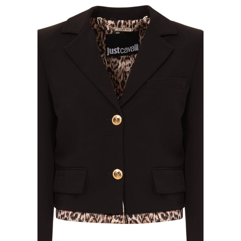 Just Cavalli Giacca leggera Giacca Donna corta bordi animalier 40 - Francavilla Moda