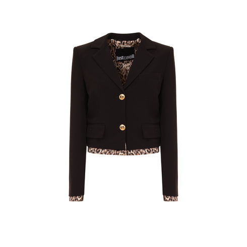 Just Cavalli Giacca leggera Giacca Donna corta bordi animalier 40 - Francavilla Moda