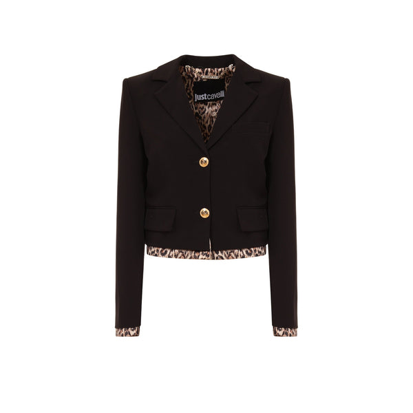 Just Cavalli Giacca leggera Giacca Donna corta bordi animalier 40 - Francavilla Moda
