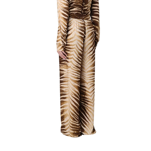 Just Cavalli Pantalone Pantalone Donna a palazzo in twill stampato 40 - Francavilla Moda