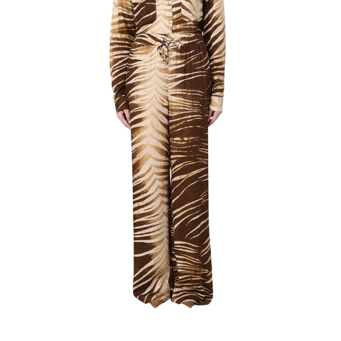 Just Cavalli Pantalone Pantalone Donna a palazzo in twill stampato 40 - Francavilla Moda