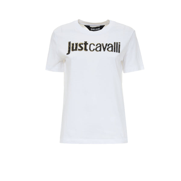 Just Cavalli T-shirt T-shirt Donna con Logo Rubber XS A25-JUST CAVALLI79PAHT10CJ500-G03-XS - Francavilla Moda
