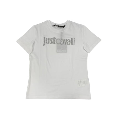Just Cavalli T-shirt T-shirt Donna maxi logo strass XS P25 - JUST CAVALLI78PAHE12CJ110 - 003 - XS - Francavilla Moda
