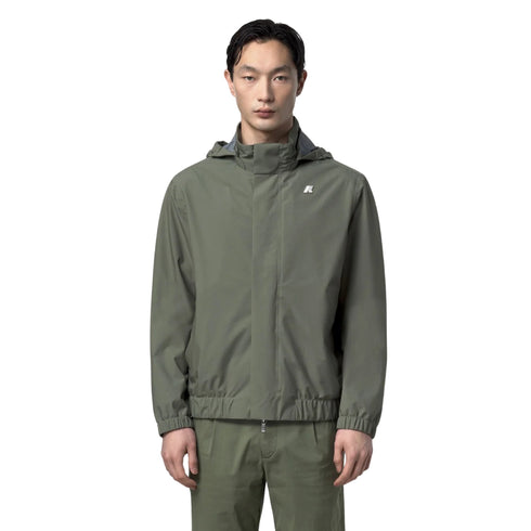 K - Way Giubbino Giacca corta da uomo con cappuccio Aurene stretch M P26-KWAYK71519W-V15-M - Francavilla Moda