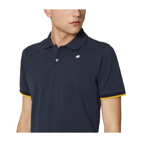 K - Way Polo Polo Uomo Vincent bordo a contrasto M P25 - KWAYK1125BW - K89 - M - Francavilla Moda