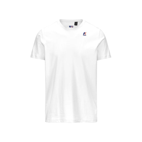 K - Way T-shirt T-shirt Uomo Le Vrai Edouard Bianco P25 - KWAYK007JE0 - 001 - S - Francavilla Moda