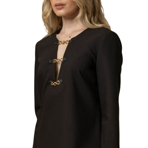 Kocca Abito corto Abito Donna con catene metalliche XS - Francavilla Moda